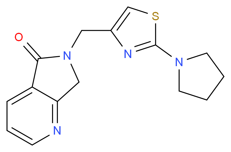 6-[(2-pyrrolidin-1-yl-1,3-thiazol-4-yl)methyl]-6,7-dihydro-5H-pyrrolo[3,4-b]pyridin-5-one_Molecular_structure_CAS_)