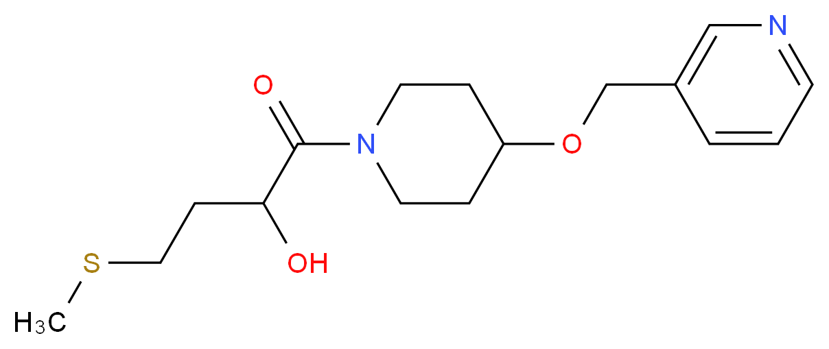 4-(methylthio)-1-oxo-1-[4-(3-pyridinylmethoxy)-1-piperidinyl]-2-butanol_Molecular_structure_CAS_)