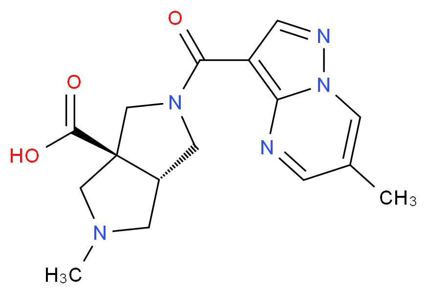 (3aS*,6aS*)-2-methyl-5-[(6-methylpyrazolo[1,5-a]pyrimidin-3-yl)carbonyl]hexahydropyrrolo[3,4-c]pyrrole-3a(1H)-carboxylic acid_Molecular_structure_CAS_)