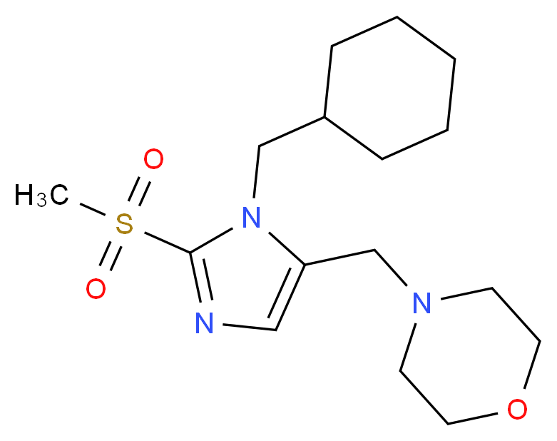 4-{[1-(cyclohexylmethyl)-2-(methylsulfonyl)-1H-imidazol-5-yl]methyl}morpholine_Molecular_structure_CAS_)