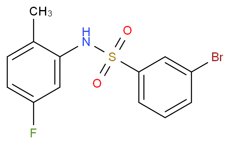3-Bromo-N-(5-fluoro-2-methylphenyl)benzenesulfonamide_Molecular_structure_CAS_)