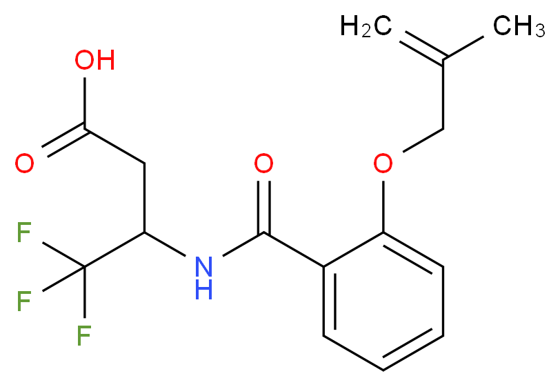 4,4,4-trifluoro-3-({2-[(2-methylprop-2-en-1-yl)oxy]benzoyl}amino)butanoic acid_Molecular_structure_CAS_)