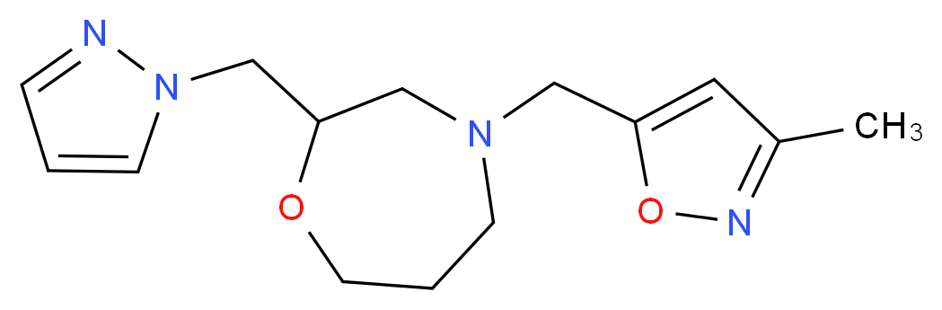 4-[(3-methylisoxazol-5-yl)methyl]-2-(1H-pyrazol-1-ylmethyl)-1,4-oxazepane_Molecular_structure_CAS_)