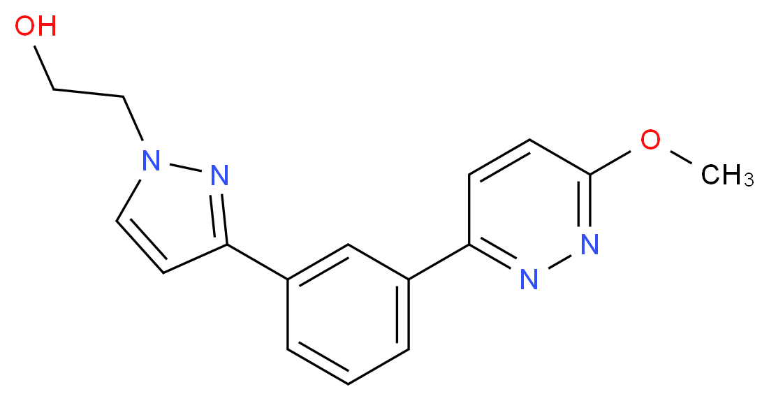 2-{3-[3-(6-methoxy-3-pyridazinyl)phenyl]-1H-pyrazol-1-yl}ethanol_Molecular_structure_CAS_)