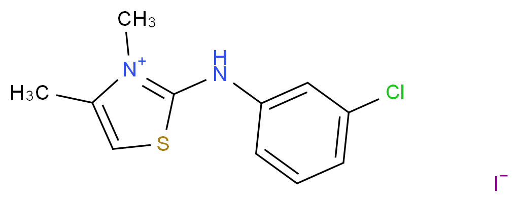 2-(3-chloroanilino)-3,4-dimethyl-1,3-thiazol-3-ium iodide_Molecular_structure_CAS_)