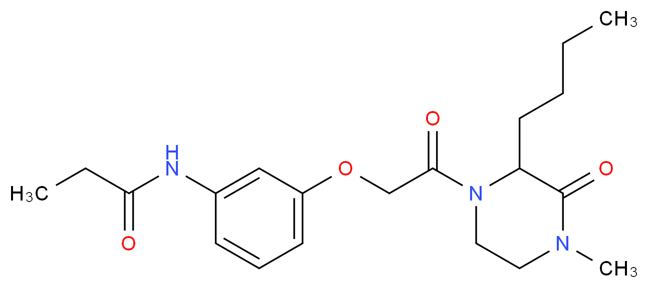 N-{3-[2-(2-butyl-4-methyl-3-oxopiperazin-1-yl)-2-oxoethoxy]phenyl}propanamide_Molecular_structure_CAS_)