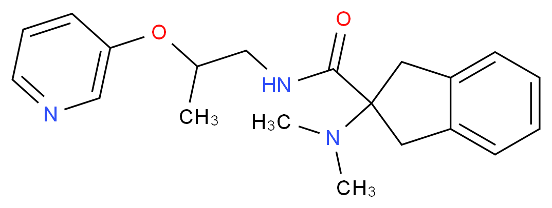 2-(dimethylamino)-N-[2-(3-pyridinyloxy)propyl]-2-indanecarboxamide_Molecular_structure_CAS_)