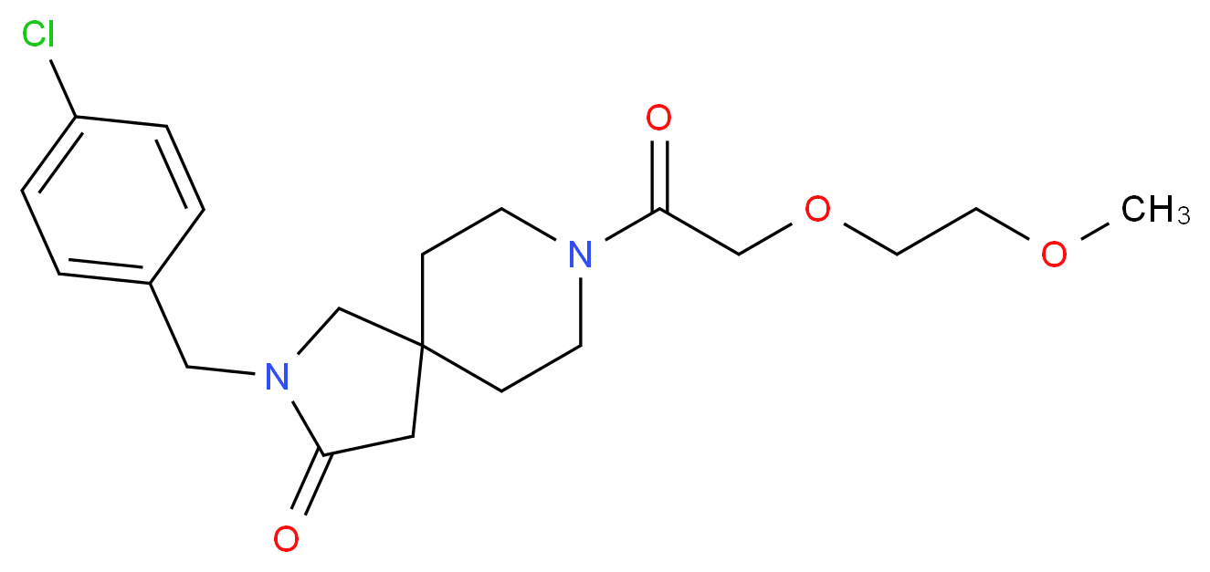 2-(4-chlorobenzyl)-8-[(2-methoxyethoxy)acetyl]-2,8-diazaspiro[4.5]decan-3-one_Molecular_structure_CAS_)