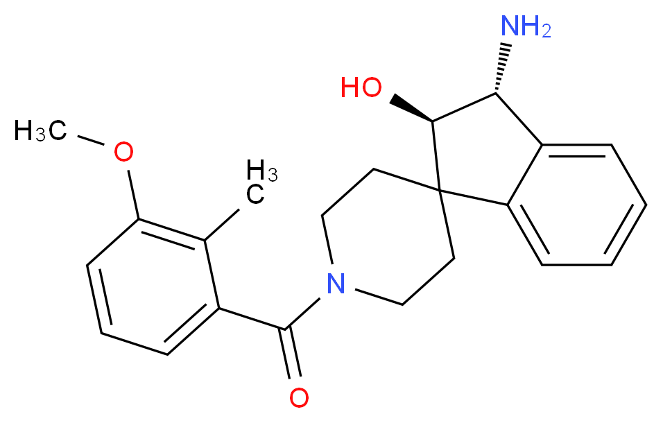 (2R*,3R*)-3-amino-1'-(3-methoxy-2-methylbenzoyl)-2,3-dihydrospiro[indene-1,4'-piperidin]-2-ol_Molecular_structure_CAS_)