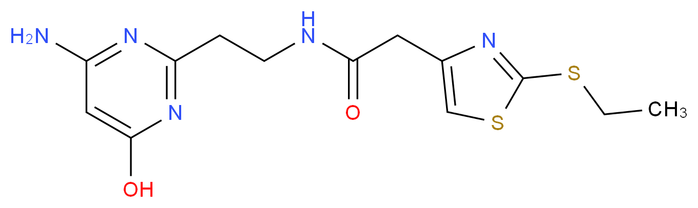 N-[2-(4-amino-6-hydroxypyrimidin-2-yl)ethyl]-2-[2-(ethylthio)-1,3-thiazol-4-yl]acetamide_Molecular_structure_CAS_)