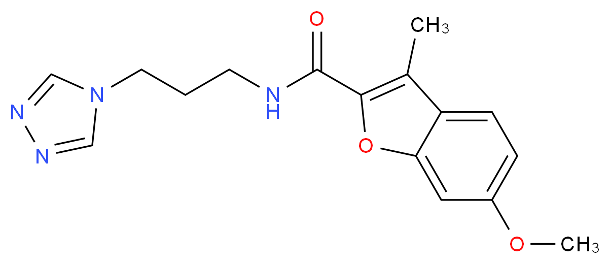 6-methoxy-3-methyl-N-[3-(4H-1,2,4-triazol-4-yl)propyl]-1-benzofuran-2-carboxamide_Molecular_structure_CAS_)