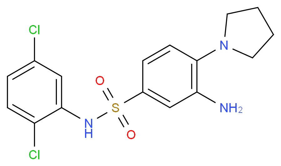 3-Amino-N-(2,5-dichloro-phenyl)-4-pyrrolidin-1-yl-benzenesulfonamide_Molecular_structure_CAS_)