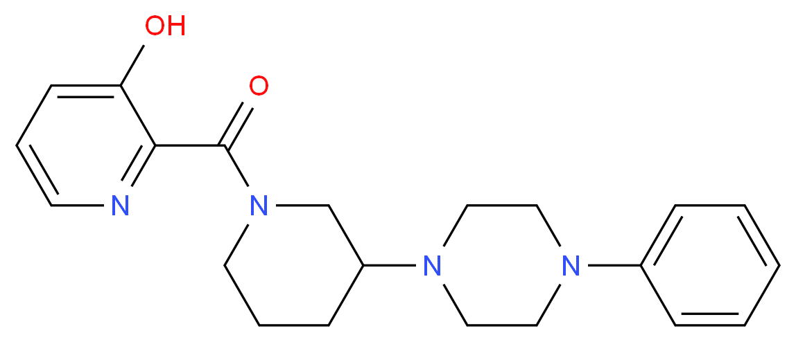 2-{[3-(4-phenyl-1-piperazinyl)-1-piperidinyl]carbonyl}-3-pyridinol_Molecular_structure_CAS_)