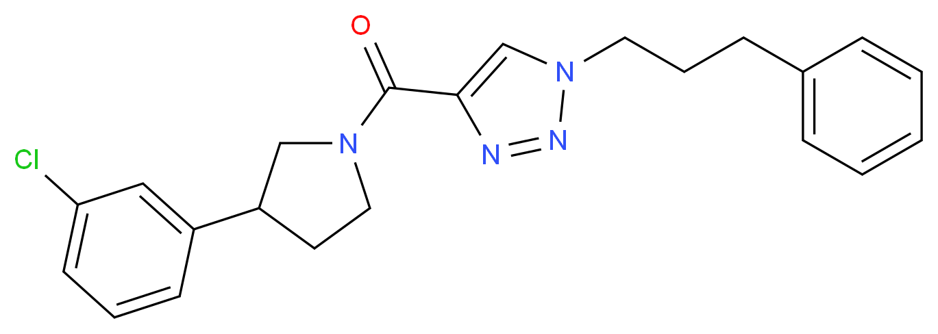 4-{[3-(3-chlorophenyl)-1-pyrrolidinyl]carbonyl}-1-(3-phenylpropyl)-1H-1,2,3-triazole_Molecular_structure_CAS_)