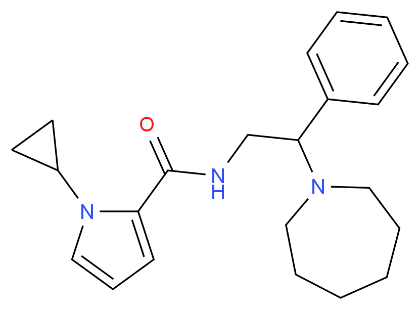 N-(2-azepan-1-yl-2-phenylethyl)-1-cyclopropyl-1H-pyrrole-2-carboxamide_Molecular_structure_CAS_)