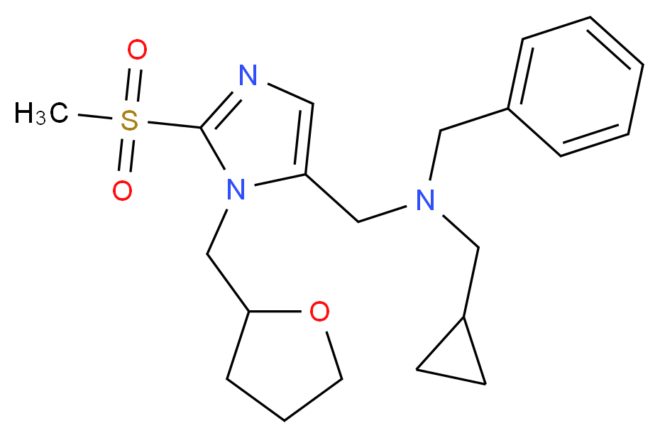 N-benzyl-1-cyclopropyl-N-{[2-(methylsulfonyl)-1-(tetrahydro-2-furanylmethyl)-1H-imidazol-5-yl]methyl}methanamine_Molecular_structure_CAS_)