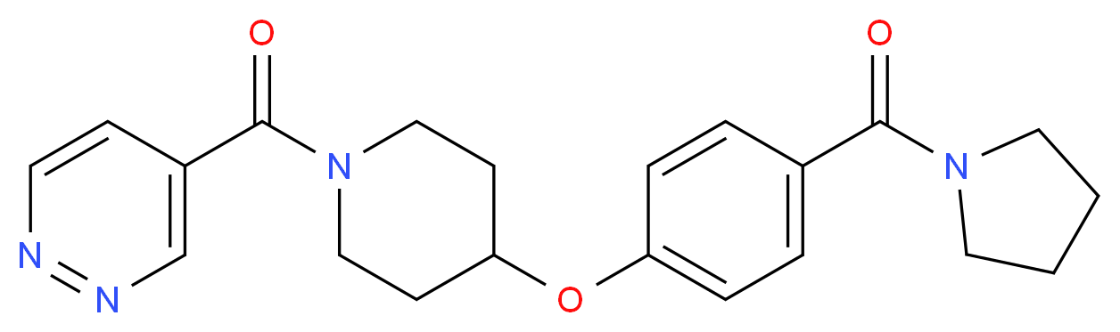 4-({4-[4-(pyrrolidin-1-ylcarbonyl)phenoxy]piperidin-1-yl}carbonyl)pyridazine_Molecular_structure_CAS_)