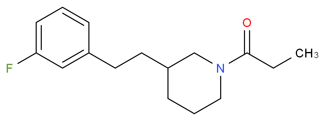 3-[2-(3-fluorophenyl)ethyl]-1-propionylpiperidine_Molecular_structure_CAS_)