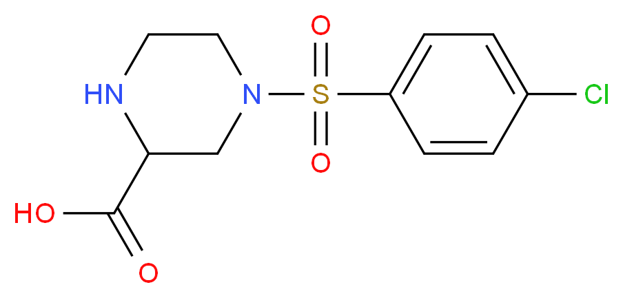 4-[(4-chlorophenyl)sulfonyl]piperazine-2-carboxylic acid_Molecular_structure_CAS_)