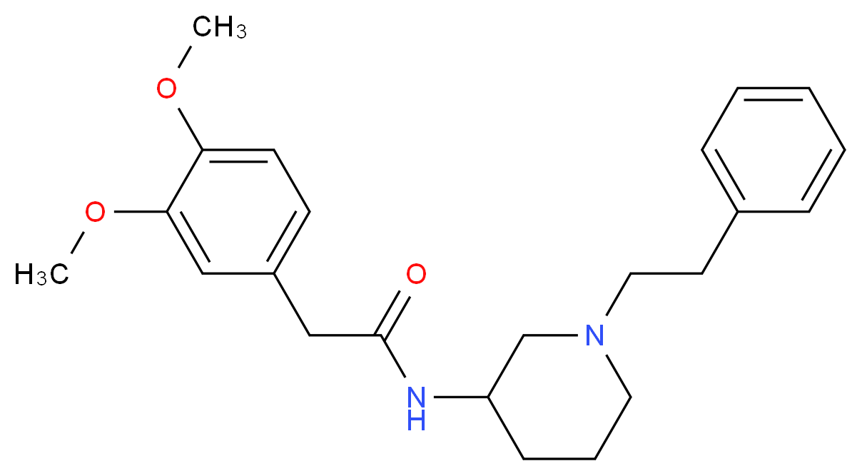 2-(3,4-dimethoxyphenyl)-N-[1-(2-phenylethyl)-3-piperidinyl]acetamide_Molecular_structure_CAS_)