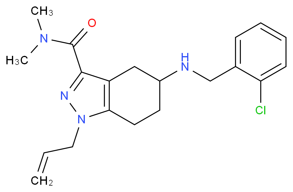 1-allyl-5-[(2-chlorobenzyl)amino]-N,N-dimethyl-4,5,6,7-tetrahydro-1H-indazole-3-carboxamide_Molecular_structure_CAS_)
