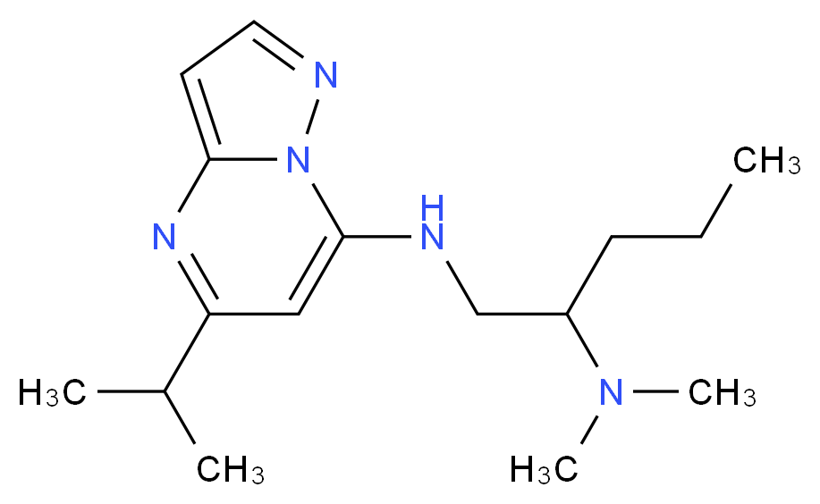 N~1~-(5-isopropylpyrazolo[1,5-a]pyrimidin-7-yl)-N~2~,N~2~-dimethylpentane-1,2-diamine_Molecular_structure_CAS_)