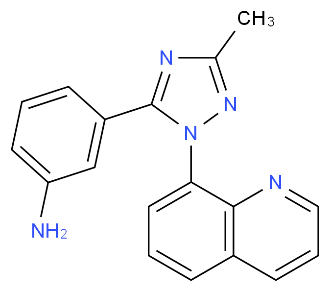 3-(3-methyl-1-quinolin-8-yl-1H-1,2,4-triazol-5-yl)aniline_Molecular_structure_CAS_)