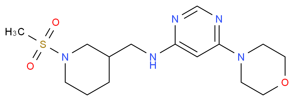 N-{[1-(methylsulfonyl)piperidin-3-yl]methyl}-6-morpholin-4-ylpyrimidin-4-amine_Molecular_structure_CAS_)
