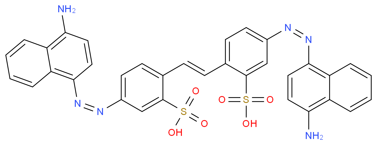 4,4'-Bis(4-amino-1-naphthylazo)-2,2'-stilbenedisulfonic Acid, 90%_Molecular_structure_CAS_5463-64-9)