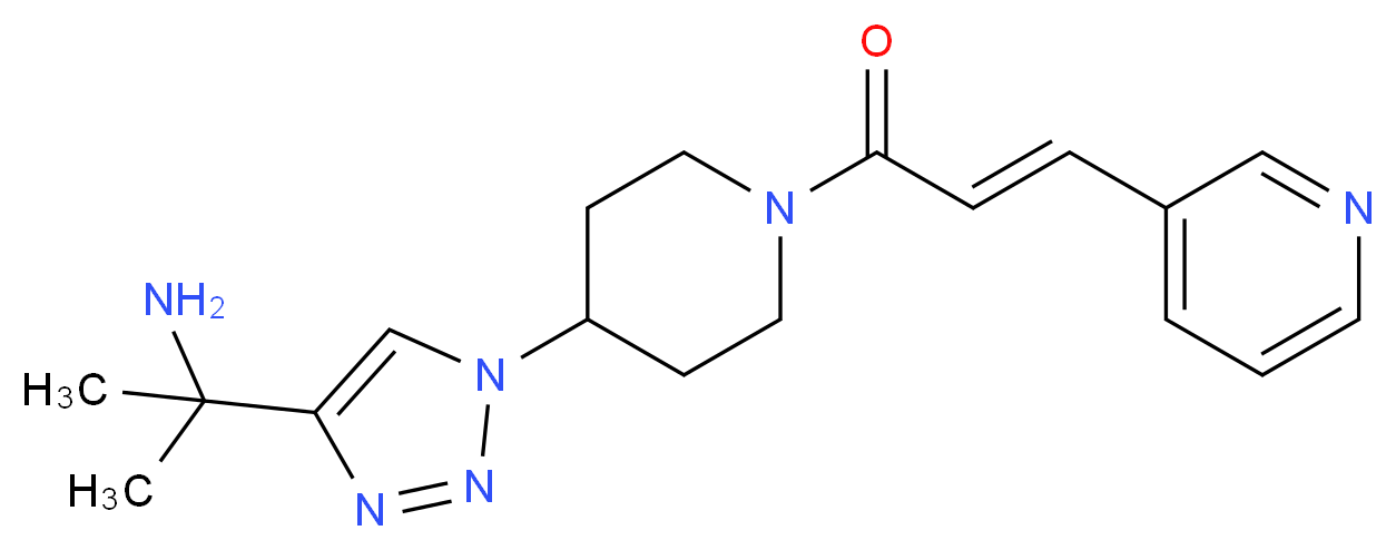 2-(1-{1-[(2E)-3-(3-pyridinyl)-2-propenoyl]-4-piperidinyl}-1H-1,2,3-triazol-4-yl)-2-propanamine_Molecular_structure_CAS_)