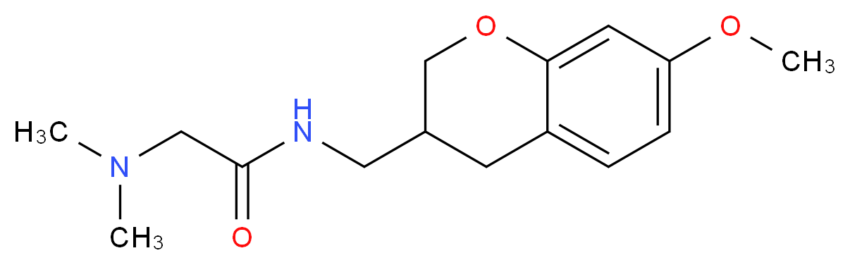 N~1~-[(7-methoxy-3,4-dihydro-2H-chromen-3-yl)methyl]-N~2~,N~2~-dimethylglycinamide_Molecular_structure_CAS_)