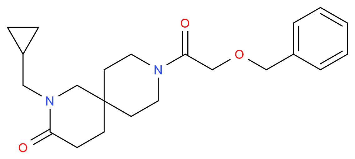 9-[(benzyloxy)acetyl]-2-(cyclopropylmethyl)-2,9-diazaspiro[5.5]undecan-3-one_Molecular_structure_CAS_)