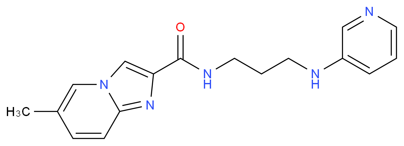 6-methyl-N-[3-(3-pyridinylamino)propyl]imidazo[1,2-a]pyridine-2-carboxamide_Molecular_structure_CAS_)