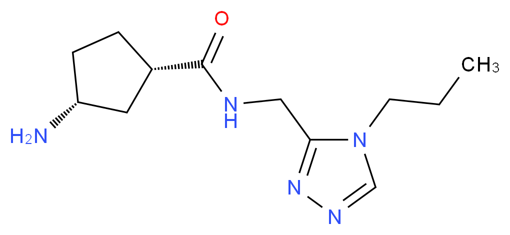 (1S*,3R*)-3-amino-N-[(4-propyl-4H-1,2,4-triazol-3-yl)methyl]cyclopentanecarboxamide_Molecular_structure_CAS_)