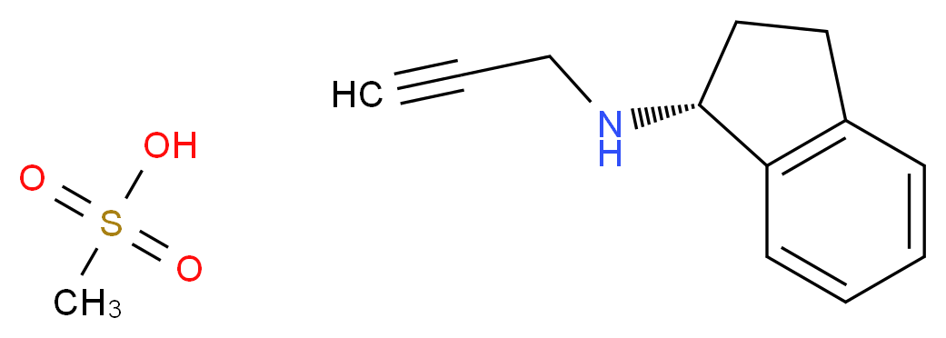 (1R)-N-(prop-2-yn-1-yl)-2,3-dihydro-1H-inden-1-amine; methanesulfonic acid_Molecular_structure_CAS_)