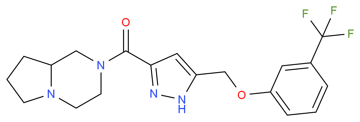 2-[(5-{[3-(trifluoromethyl)phenoxy]methyl}-1H-pyrazol-3-yl)carbonyl]octahydropyrrolo[1,2-a]pyrazine_Molecular_structure_CAS_)