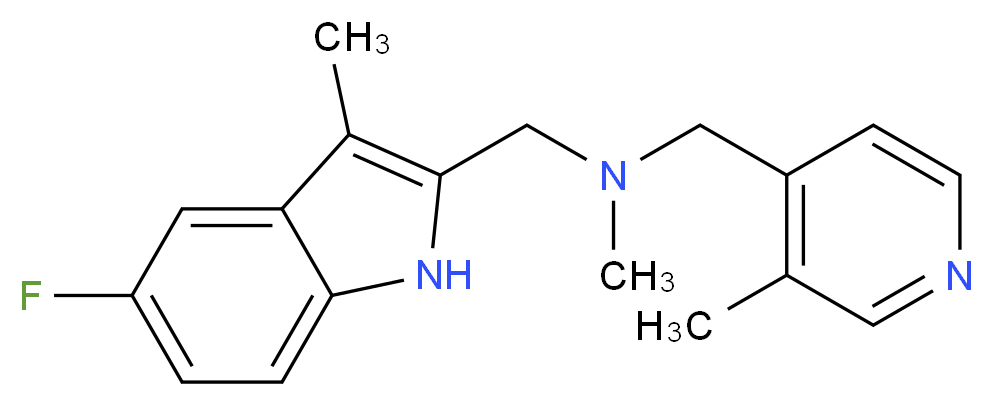 1-(5-fluoro-3-methyl-1H-indol-2-yl)-N-methyl-N-[(3-methylpyridin-4-yl)methyl]methanamine_Molecular_structure_CAS_)