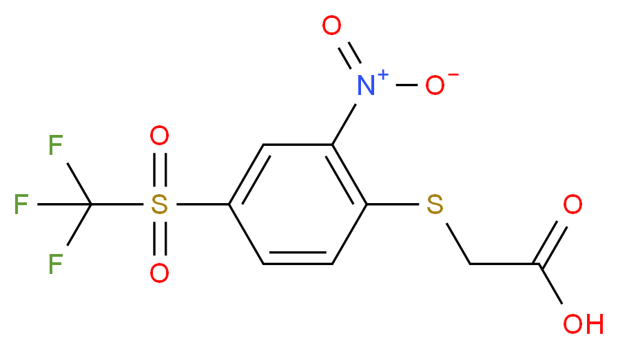 ({2-nitro-4-[(trifluoromethyl)sulfonyl]phenyl}thio)acetic acid_Molecular_structure_CAS_)