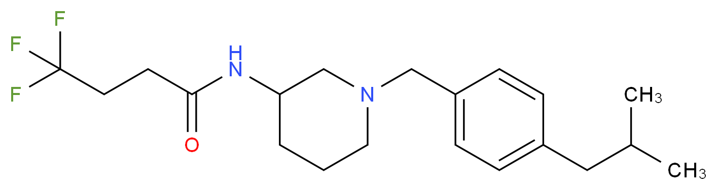4,4,4-trifluoro-N-[1-(4-isobutylbenzyl)-3-piperidinyl]butanamide_Molecular_structure_CAS_)