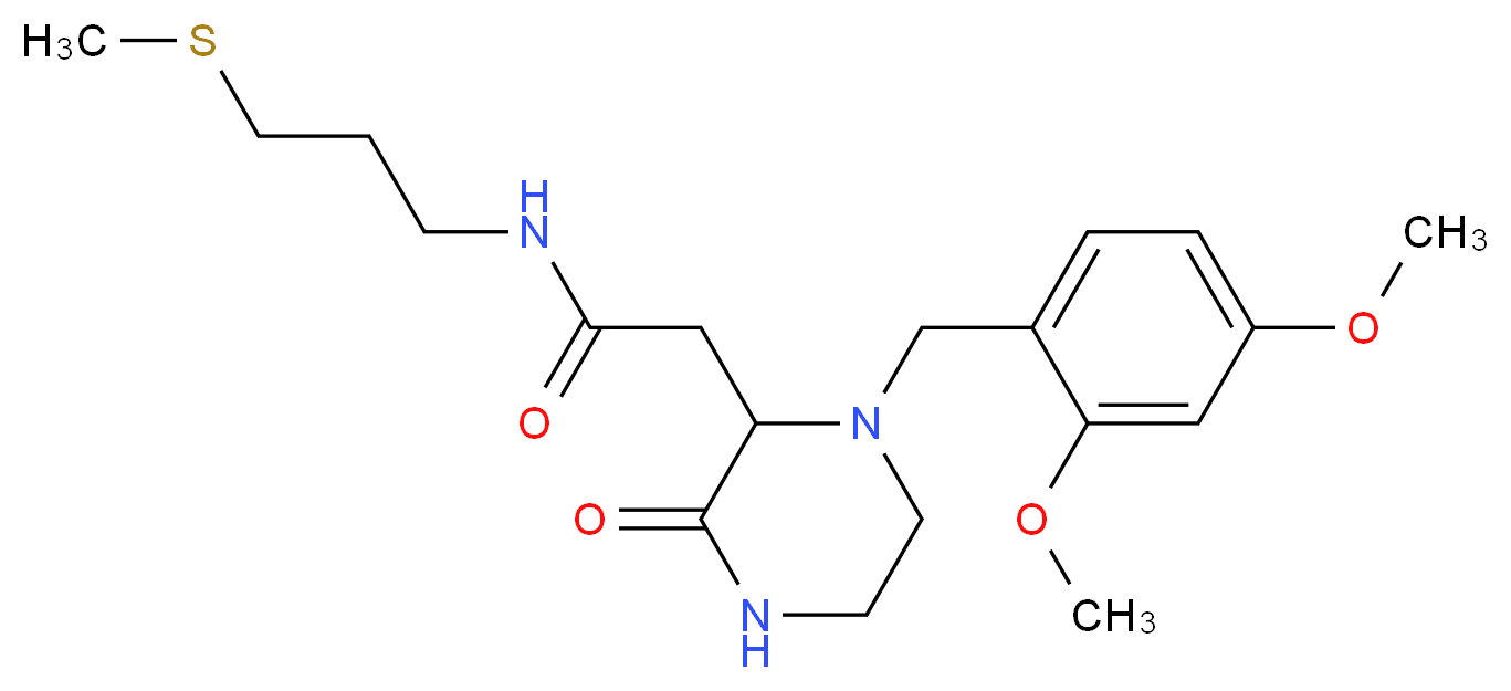 2-[1-(2,4-dimethoxybenzyl)-3-oxo-2-piperazinyl]-N-[3-(methylthio)propyl]acetamide_Molecular_structure_CAS_)