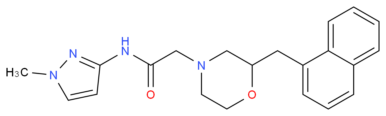 N-(1-methyl-1H-pyrazol-3-yl)-2-[2-(1-naphthylmethyl)-4-morpholinyl]acetamide_Molecular_structure_CAS_)