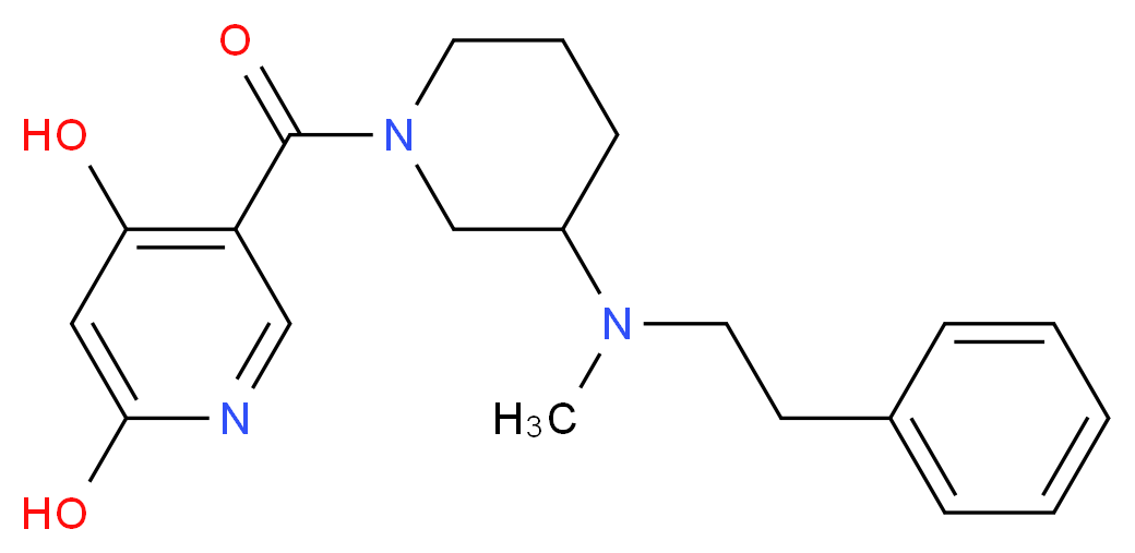 5-({3-[methyl(2-phenylethyl)amino]-1-piperidinyl}carbonyl)-2,4-pyridinediol_Molecular_structure_CAS_)