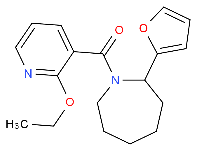 1-[(2-ethoxy-3-pyridinyl)carbonyl]-2-(2-furyl)azepane_Molecular_structure_CAS_)