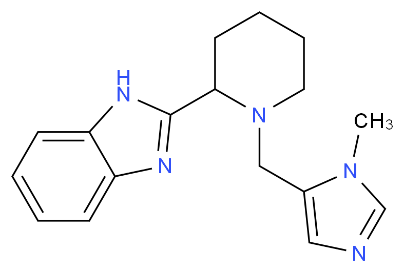 2-{1-[(1-methyl-1H-imidazol-5-yl)methyl]piperidin-2-yl}-1H-benzimidazole_Molecular_structure_CAS_)