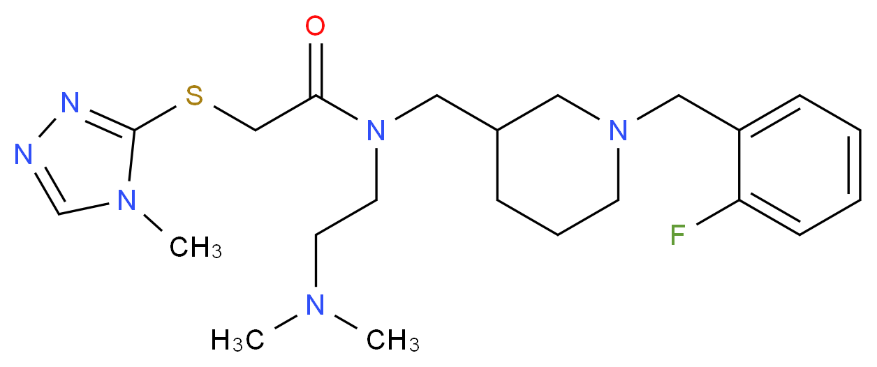 N-[2-(dimethylamino)ethyl]-N-{[1-(2-fluorobenzyl)-3-piperidinyl]methyl}-2-[(4-methyl-4H-1,2,4-triazol-3-yl)thio]acetamide_Molecular_structure_CAS_)