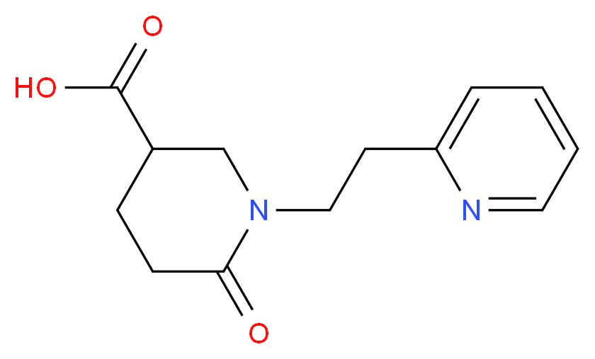 6-oxo-1-[2-(2-pyridinyl)ethyl]-3-piperidinecarboxylic acid_Molecular_structure_CAS_)
