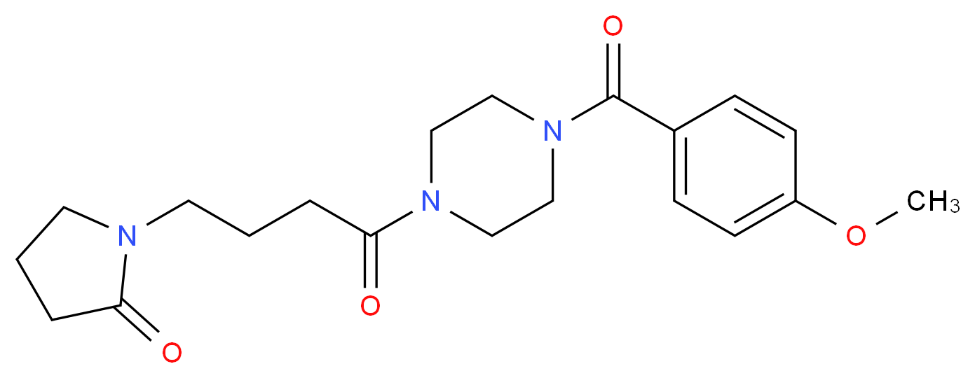 1-{4-[4-(4-methoxybenzoyl)-1-piperazinyl]-4-oxobutyl}-2-pyrrolidinone_Molecular_structure_CAS_)