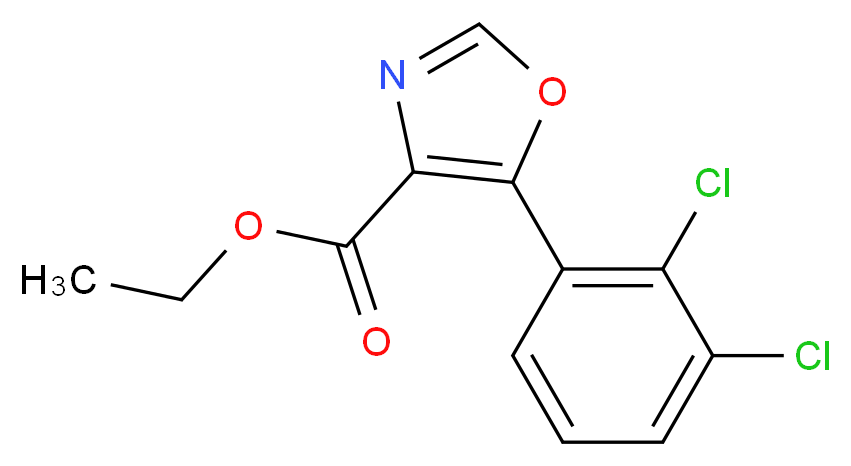 Ethyl 5-(2,3-dichlorophenyl)-1,3-oxazole-4-carboxylate_Molecular_structure_CAS_)