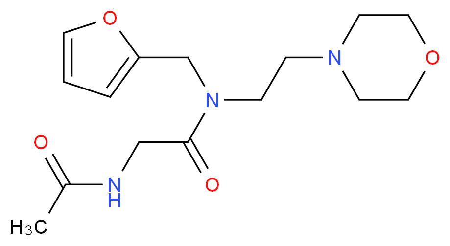 2-(acetylamino)-N-(2-furylmethyl)-N-(2-morpholin-4-ylethyl)acetamide_Molecular_structure_CAS_)