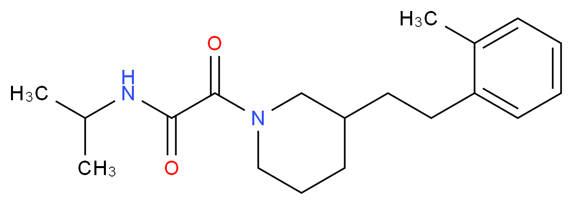 N-isopropyl-2-{3-[2-(2-methylphenyl)ethyl]-1-piperidinyl}-2-oxoacetamide_Molecular_structure_CAS_)